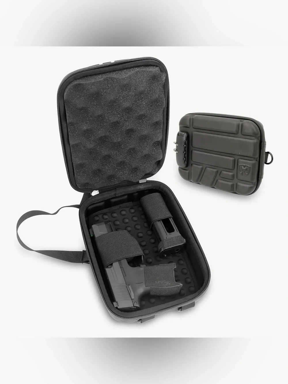CASEMATIX‎ Compact Locking Case with Shoulder Strap in Black